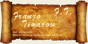 Franjo Timarov vizit kartica